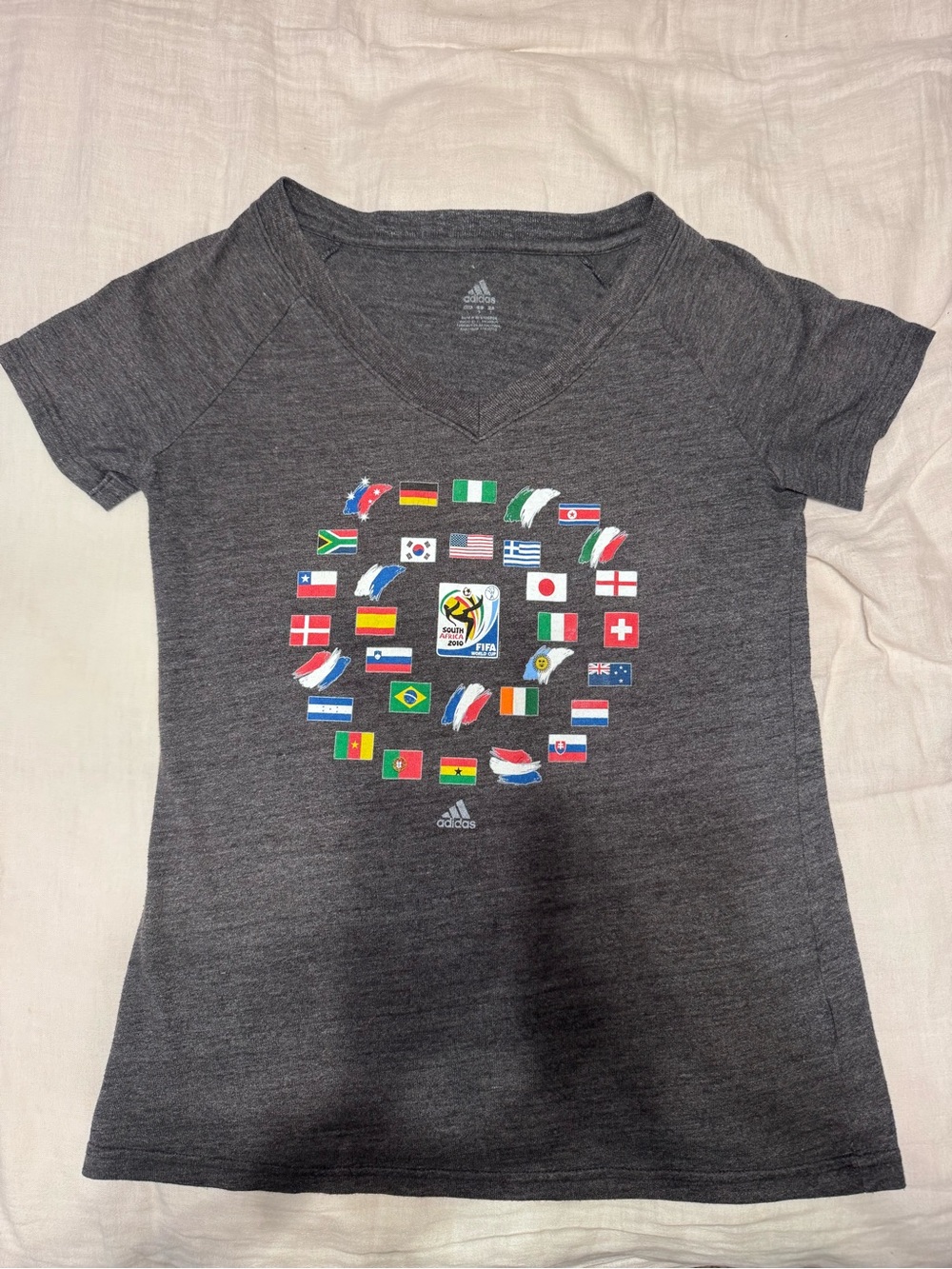 Adidas South Africa 2010 FIFA World Cup Women’s S Flags Soccer T-Shirt